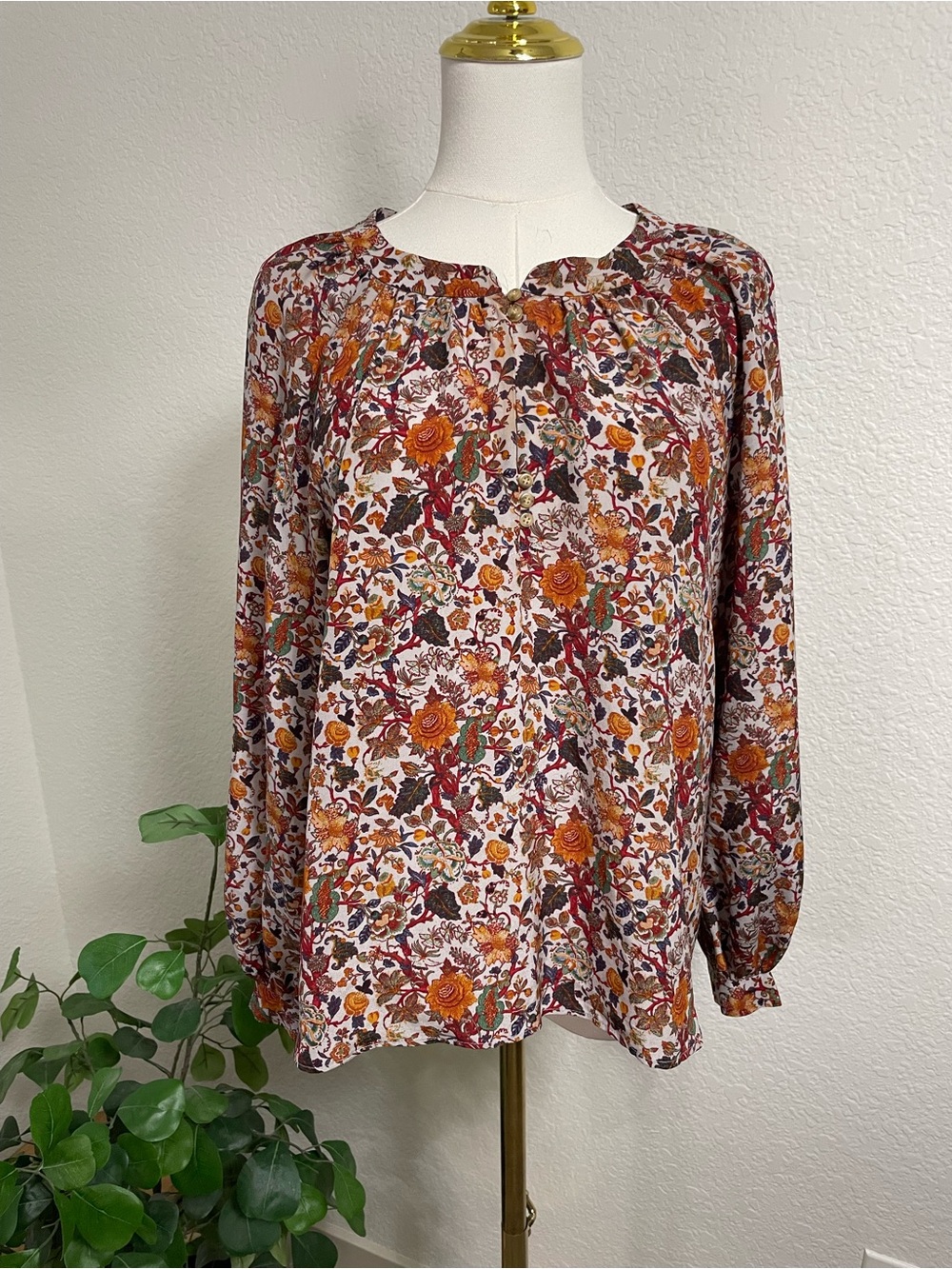 Madewell x Karen Walker Floaty Silk Floral Top Blouse XS